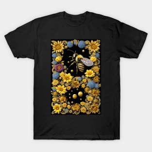 Honey Bee With Flowers T-Shirt